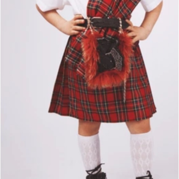 Tartan Scottish Kilt Vintage Wee Scots Hoose Small waist 13”  Green navy red - Picture 3 of 7